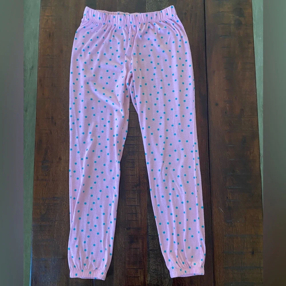 SO, Kids, Girls, Pajama Pants, Pink with Polka Dots, Size 14